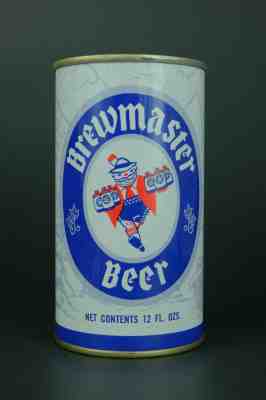 Brewmaster Beer pull tab beer can, Maier Brew., Los Angeles, CA *RARE TEST CAN*