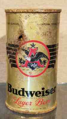 * OLD SCHOOL 1948 BUDWEISER OI IRTP FLAT TOP BEER CAN ST LOUIS MO ANHEUSER BUSCH