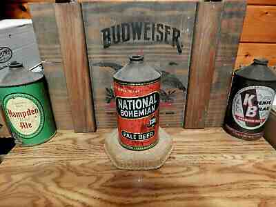 VINTAGE NATIONAL BOHEMIAN  * IRTP* QUART CONE TOP BEER CAN (USBC 215 4)BALTIMORE