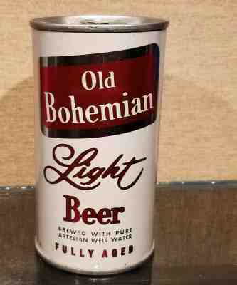 * OLD BOHEMIAN LIGHT BEER CAN EASTERN BREWING HAMMONTON NEW JERSEY METALLIC
