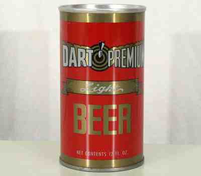 DART PREMIUM •READING, PENNSYLVANIA  EARLY RING PULL TAB BEER CAN SUNSHINE BREW.