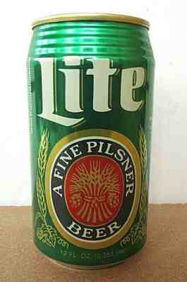 Test Air Filled Green Miller Lite (VOID) 12 FL OZ  Beer Can 