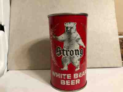  Strong White Bear   Flat Top Beer Can -Sweet Can!