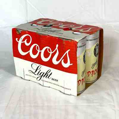 COORS Light Beer Can 12 oz Lot of 6 AL PT with Cardboard Container #57-7