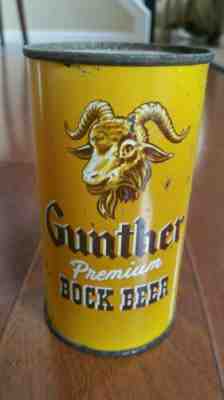 Gunther Bock Beer flat top beer can