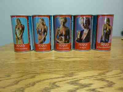 Tennents Lager, Penny, Set of 5 , Imported from Scotland, Bottom Opened 