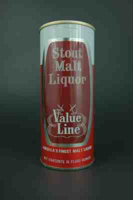 Value Line Malt Liquor 16oz. pull tab beer can, Maier, Los Angeles, CA *TOUGH*