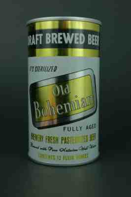 Old Bohemian Draft-Brewed pull tab beer can, Eastern, Hammonton, NJ *TOUGH*