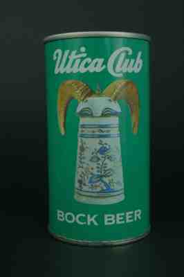 Utica Club Bock pull tab beer can, West End Brewing, Utica, NY *GORGEOUS*