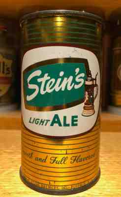 Stein's Light Ale  Flat Top beer can - USBC 136-22  - VERY NICE - SUPER RARE