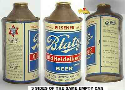 BLATZ OLD HEIDELBERG SPECIAL PILSENER BREW IRTP BULB CONE TOP BEER CAN WISCONSIN