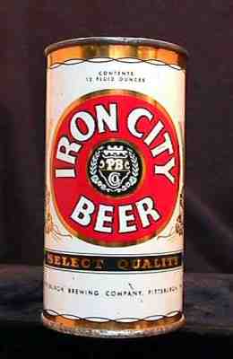 IRON CITY BEER SELECT QUALITY - EARLY 1950'S - 12OZ FLAT TOP CAN - AWESOME