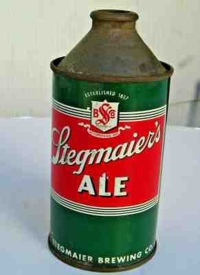 Stegmaiers Cone Top Beer Can Wilkes-Barre PA. VINTAGE RARE ANTIQUE Collectible
