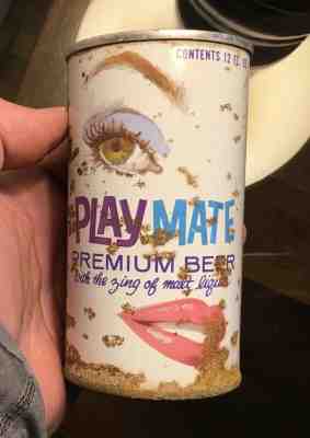 Old Playmate Beer Can Sunshine Brewing Co Reading PA Advertising Early Pull Tab