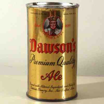 Dawson's Premium Quality Ale Flat Top Beer Can New Bedford MA King Crown -NICE-