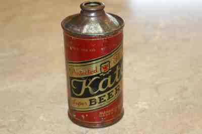 Rare Red And Gold Kato Beer Cone Top Can With Concave Bottom Mankato Brewing MN