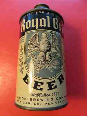 Rare Royal Bru Cone Top Beer Can Union Brewing New Castle PA in VG-Exc Cond