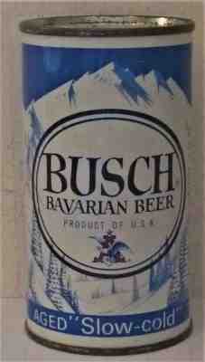 BUSCH BAVARIAN - AGED SLOW COLD - CLEAN LABEL -  BEER CAN - ALL ORIGINAL