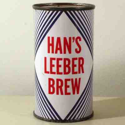 Han's Leeber Brew Flat Top Beer Can Maier Brewing Los Angeles California -CLEAN-