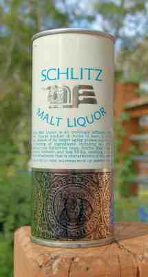 NICE UNLISTED 1967 LONGVIEW SCHLITZ MALT LIQUOR HALF QUART BEER CAN! FLORIDA LID