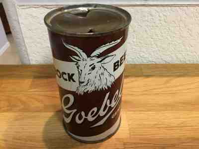 Goebel Bock Beer (70-28) empty flat top beer can by Goebel, Oakland, CA