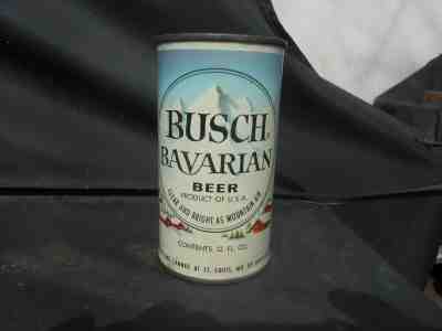 Vintage Busch Bavarian Flat Top Beer Can. Very rare. One of the first.