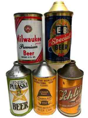 Vintage Beer cans (20) Cone Top Flat Top