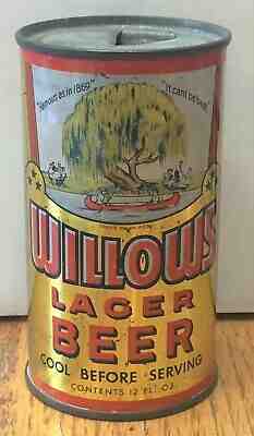 *Graphic Instructional* Willow's Lager OI Flat Top Beer Can-USBC# 146-07