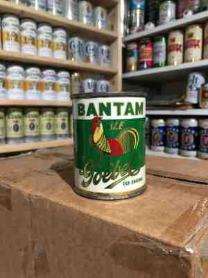 SHARP ~ GOEBEL BANTAM ALE 8oz FLAT TOP BEER CAN ~ KEGLINED ~ DETROIT 7, MICHIGAN