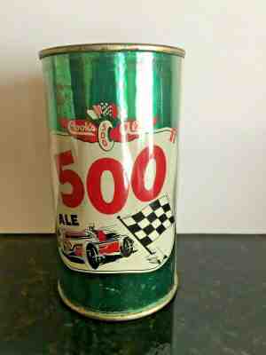 Vintage Cooks 500 Ale Flat Top Beer Can, Evansville, IND 12 oz.