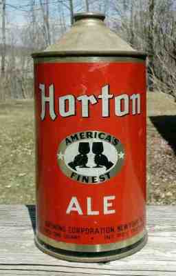 Horton Ale QUART CONE TOP BEER CAN ~ IRTP ~ City Brewing Co New York, NY (212-8)