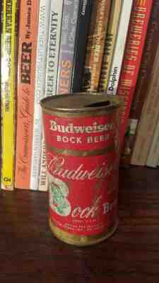 Budweiser BOCK 12oz Flat Top Beer Can  Rarer Bock Can!