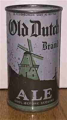 *Instructional* Enamel Old Dutch Brand Ale OI Flat Top Beer Can-USBC# 105-27