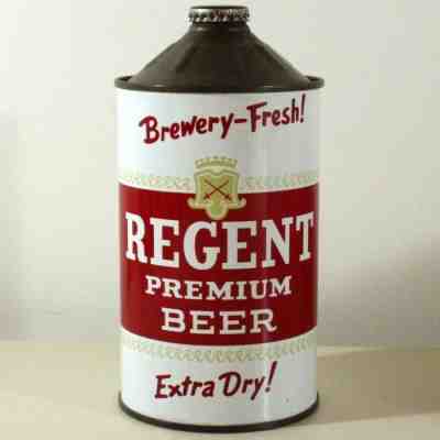 Regent Premium Beer Quart Cone Top Can Century Brewing Norfolk VA 218-2 -CLEAN-