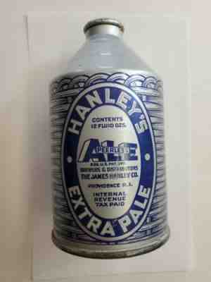 CLEAN HANLEY'S EXTRA PALE ALE PROVIDENCE RHODE ISLAND  CONE TOP BEER CAN RI