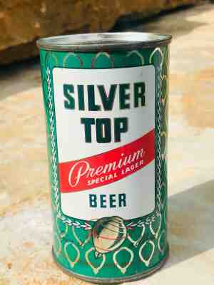 SILVER TOP FLAT TOP BEER CAN DUQUESNE PITTSBURGH PENNSYLVANIA OHIO TAX STAMP