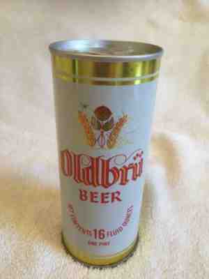 16oz Pint Oldbru Pull Top Beer Can Bottom Opened “1970” Burgermeister Brewing