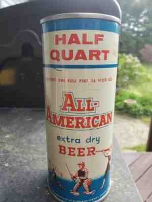 ALL AMERICAN 16oz  Flat Top Beer Can