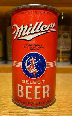 Miller Red OI Flat Top Beer Can - USBC 99-29 - SUPER NICE - ALL ORIGINAL