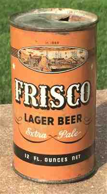 *Instructional* Frisco Lager Extra Pale OI Flat Top Beer Can-USBC# 67-09