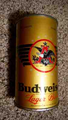 FLAT TOP BEER CAN BUDWEISER LAGER IRTP OI  STUNNING