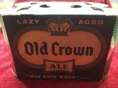 Old Crown Ale 12 oz ADVERTISEMENT Beer Can-Fort Wayne, IN., Green Striped 6 PACK