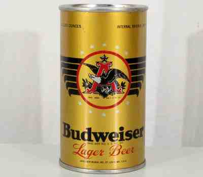 BUDWEISER SUPER CLEAN OI IRTP FLAT TOP BEER CAN ANHEUSER-BUSCH ST LOUIS MISSOURI