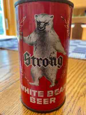 White Bear Strong Vintage Flat Top Beer Can REAL Eau Claire WI