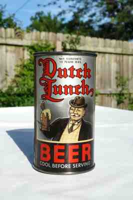 DUTCH LUNCH • 1st OI Flat Top Beer Can (57-25, L207) 1936 (R9) NICE and CLEAN!