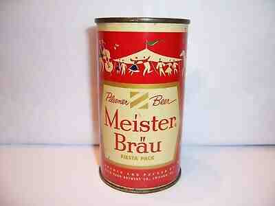 1950's Meister Brau Fiesta Pack  Flat Top Beer Can  Brewed in Chicago, Ill. 