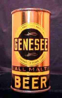 GENESEE ALL MALT BEER - 12OZ KEGLINED  IRTP OPEN INST FLAT TOP CAN - AWESOME  