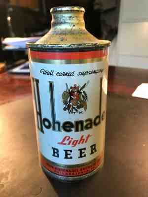 Hohenadel Light Beer IRTP LowProfile Cone Top Can John Hohenadel Philadelphia PA