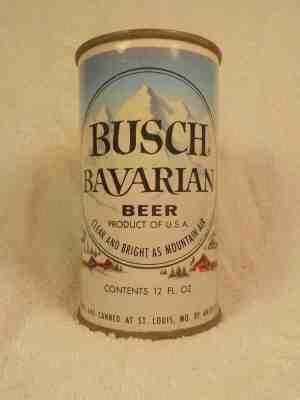 BUSCH DISPLAYS LIKE A GRADE 1  FLAT TOP OLD BEER CAN 