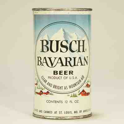 Anheuser Busch Bavarian Flat Top Beer Can Mountains St Louis 47-19 -RARE SHARP-